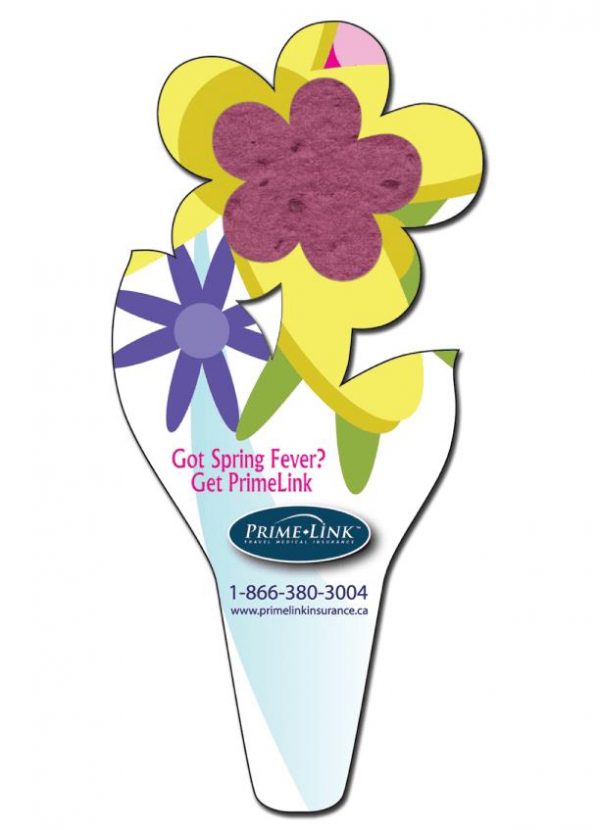 Flower Shaped Seeded Paper Bookmark SP-1120 Seeded Products Seeded Paper Bookmarks