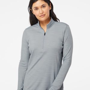 Adidas Women's Lightweight Mélange Quarter-Zip Pullover