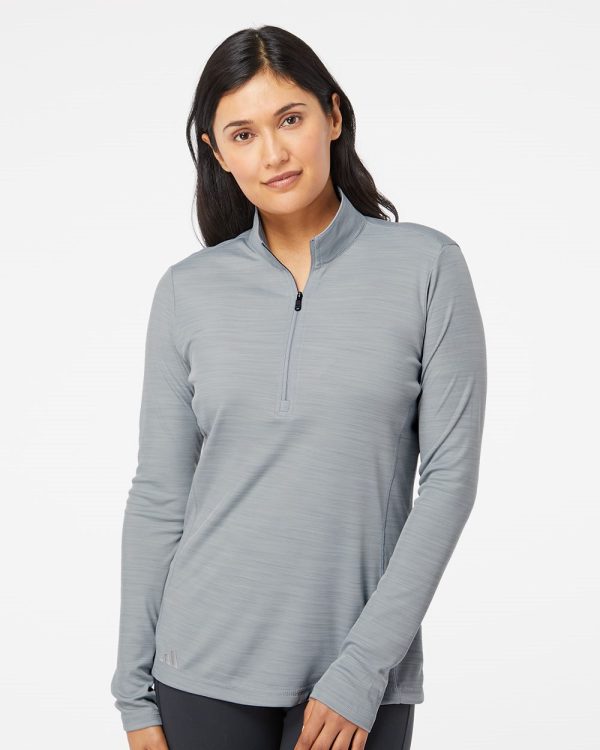 Adidas Women's Lightweight Mélange Quarter-Zip Pullover