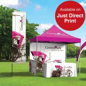 Sublimated Tents, Flags, and Backdrops