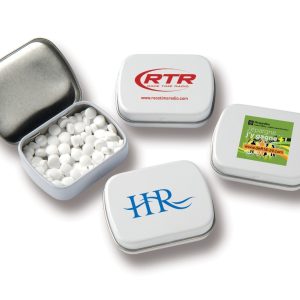 Mini Hinged Tins With Power Mints