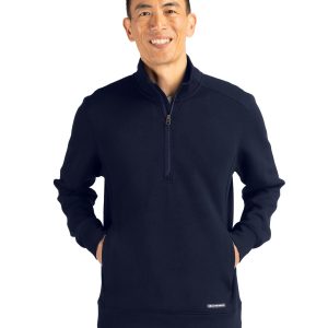 Roam Recycled Buttery-Soft Knit Mens Quarter Zip Jacket