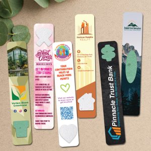 Wildflower Seed Shape on Paper Bookmark