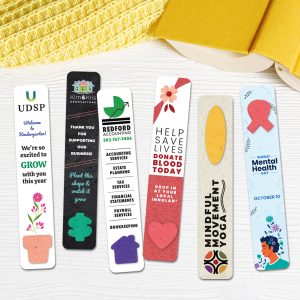 Wildflower Seed Shape on Paper Bookmark