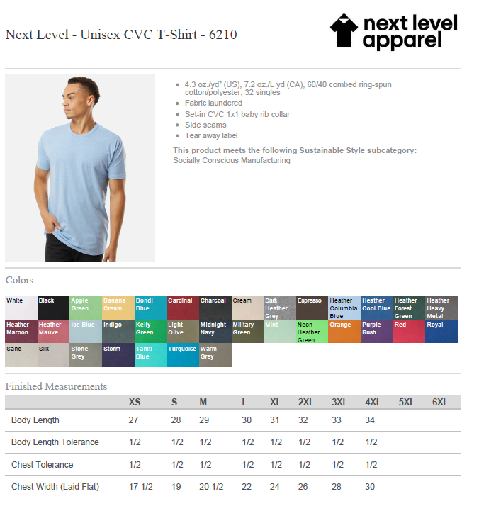 Next Level Unisex CVC T-Shirt - Image 2