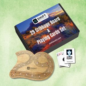 Boxed Cribbage Board & Playing Card Gift Sets